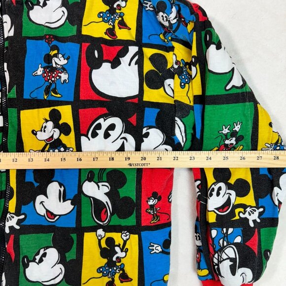 Vintage 80's Disney Mickey Mouse Unisex M 22X26 Reversible Cotton Bomber Jacket - Picture 6 of 16